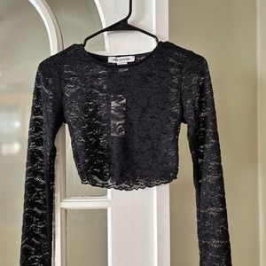 Urban Outfitters Danica Lace Sheer Long Sleeve